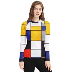 Composition A By Piet Mondrian Women s Long Sleeve Rash Guard by maximumstreetcouture