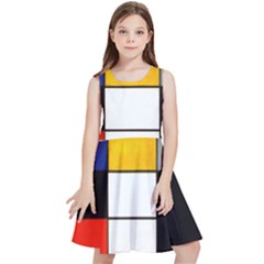 Composition A By Piet Mondrian Kids  Skater Dress