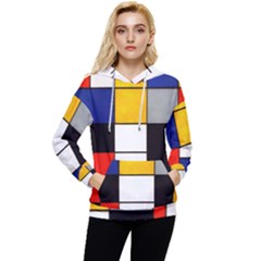 Composition A By Piet Mondrian Women s Lightweight Drawstring Hoodie