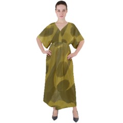 Olives V-neck Boho Style Maxi Dress by kiernankallan