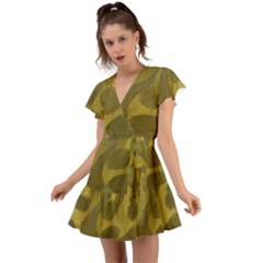 Olives Flutter Sleeve Wrap Dress by kiernankallan