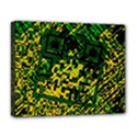 Root Humanity Bar And Qr Code Green and Yellow Doom Deluxe Canvas 20  x 16  (Stretched) View1