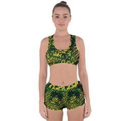 Root Humanity Bar And Qr Code Green And Yellow Doom Racerback Boyleg Bikini Set by WetdryvacsLair