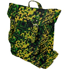 Root Humanity Bar And Qr Code Green And Yellow Doom Buckle Up Backpack by WetdryvacsLair