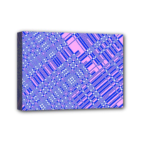 Root Humanity Barcode Purple Pink And Galuboi Mini Canvas 7  X 5  (stretched) by WetdryvacsLair