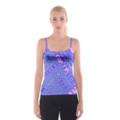 Root Humanity Barcode Purple Pink And Galuboi Spaghetti Strap Top by WetdryvacsLair