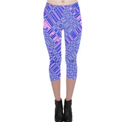 Root Humanity Barcode Purple Pink And Galuboi Capri Leggings  by WetdryvacsLair