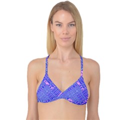 Root Humanity Barcode Purple Pink And Galuboi Reversible Tri Bikini Top by WetdryvacsLair