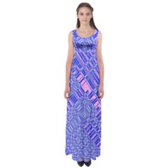 Root Humanity Barcode Purple Pink And Galuboi Empire Waist Maxi Dress by WetdryvacsLair