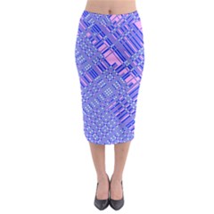 Root Humanity Barcode Purple Pink And Galuboi Midi Pencil Skirt by WetdryvacsLair