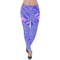 Root Humanity Barcode Purple Pink And Galuboi Velvet Leggings by WetdryvacsLair