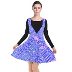 Root Humanity Barcode Purple Pink And Galuboi Plunge Pinafore Dress by WetdryvacsLair