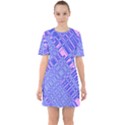 Root Humanity Barcode Purple Pink and Galuboi Sixties Short Sleeve Mini Dress View1