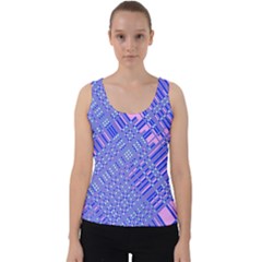 Root Humanity Barcode Purple Pink And Galuboi Velvet Tank Top by WetdryvacsLair