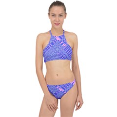 Root Humanity Barcode Purple Pink And Galuboi Racer Front Bikini Set by WetdryvacsLair