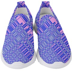 Root Humanity Barcode Purple Pink And Galuboi Kids  Slip On Sneakers by WetdryvacsLair