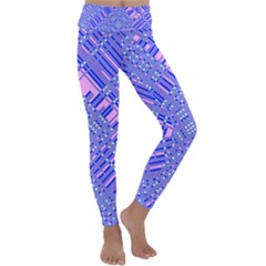 Root Humanity Barcode Purple Pink And Galuboi Kids  Lightweight Velour Classic Yoga Leggings by WetdryvacsLair