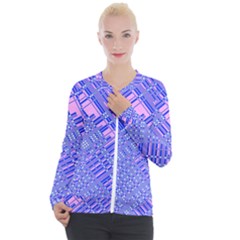 Root Humanity Barcode Purple Pink And Galuboi Casual Zip Up Jacket by WetdryvacsLair