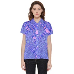 Root Humanity Barcode Purple Pink And Galuboi Short Sleeve Pocket Shirt by WetdryvacsLair