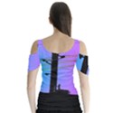 Vaporwave Wires And Transformer Butterfly Sleeve Cutout Tee  View2