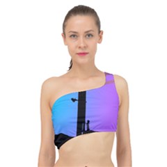 Vaporwave Wires And Transformer Spliced Up Bikini Top  by WetdryvacsLair