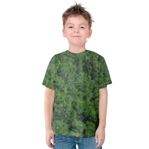 Leafy Forest Landscape Photo Kids  Cotton Tee by dflcprintsclothing