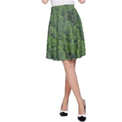 Leafy Forest Landscape Photo A-line Skirt by dflcprintsclothing