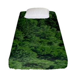 Leafy Forest Landscape Photo Fitted Sheet (single Size) by dflcprintsclothing