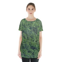 Leafy Forest Landscape Photo Skirt Hem Sports Top by dflcprintsclothing