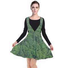 Leafy Forest Landscape Photo Plunge Pinafore Dress by dflcprintsclothing