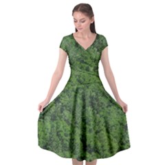 Leafy Forest Landscape Photo Cap Sleeve Wrap Front Dress by dflcprintsclothing