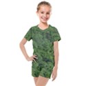 Leafy Forest Landscape Photo Kids  Mesh Tee and Shorts Set View1