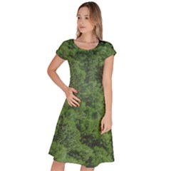 Leafy Forest Landscape Photo Classic Short Sleeve Dress by dflcprintsclothing