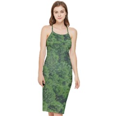 Leafy Forest Landscape Photo Bodycon Cross Back Summer Dress by dflcprintsclothing