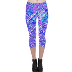 Root Humanity Bar And Qr Code Combo In Purple And Blue Capri Leggings  by WetdryvacsLair