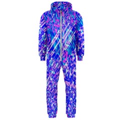 Root Humanity Bar And Qr Code Combo In Purple And Blue Hooded Jumpsuit (men)  by WetdryvacsLair