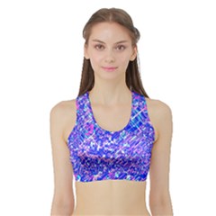 Root Humanity Bar And Qr Code Combo In Purple And Blue Sports Bra With Border by WetdryvacsLair