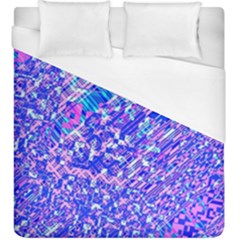 Root Humanity Bar And Qr Code Combo In Purple And Blue Duvet Cover (king Size) by WetdryvacsLair