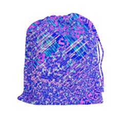 Root Humanity Bar And Qr Code Combo In Purple And Blue Drawstring Pouch (2xl) by WetdryvacsLair