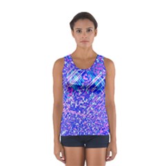 Root Humanity Bar And Qr Code Combo In Purple And Blue Sport Tank Top  by WetdryvacsLair