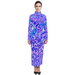 Root Humanity Bar And Qr Code Combo In Purple And Blue Turtleneck Maxi Dress by WetdryvacsLair