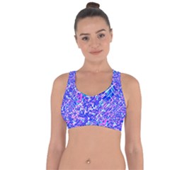 Root Humanity Bar And Qr Code Combo In Purple And Blue Cross String Back Sports Bra by WetdryvacsLair