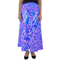 Root Humanity Bar And Qr Code Combo In Purple And Blue Flared Maxi Skirt by WetdryvacsLair