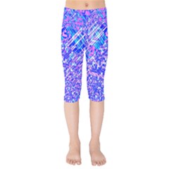 Root Humanity Bar And Qr Code Combo In Purple And Blue Kids  Capri Leggings  by WetdryvacsLair