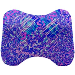 Root Humanity Bar And Qr Code Combo In Purple And Blue Head Support Cushion by WetdryvacsLair