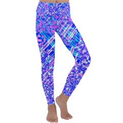 Root Humanity Bar And Qr Code Combo In Purple And Blue Kids  Lightweight Velour Classic Yoga Leggings by WetdryvacsLair