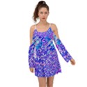 Root Humanity Bar And Qr Code Combo in Purple and Blue Kimono Sleeves Boho Dress View1