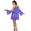 Root Humanity Bar And Qr Code Combo in Purple and Blue Kimono Sleeves Boho Dress View2