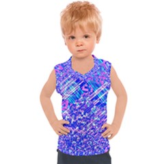 Root Humanity Bar And Qr Code Combo In Purple And Blue Kids  Sport Tank Top