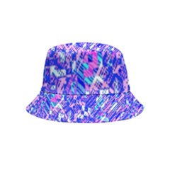 Root Humanity Bar And Qr Code Combo In Purple And Blue Inside Out Bucket Hat (kids) by WetdryvacsLair